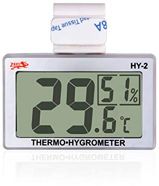 Reptile Thermo-Hygrometer Terrarium Digital Temperature Humidity Gauge for Pet Rearing Box Reptiles Tank Thermometer Hygrometer with Hook and Stick Pad