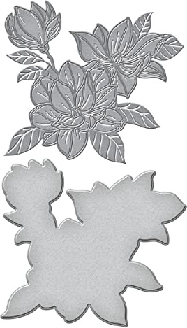 Spellbinders Magnolia Stanzschablone aus der Yana Blooms Collection von Yana Smakula geätzte Schablone, Bronze, 48 Stück
