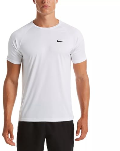 Nike Men's Dri-FIT UPF 40+ Hydroguard Swim Tee (US, Alpha, XX-Large, Regular, Regular, White)