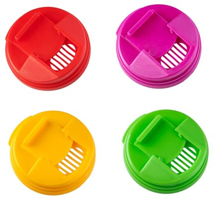 HiempTru Soda Can Lid Covers, Reusable 2.4in Lids, 4-Pack