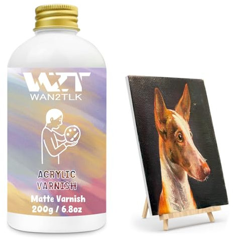 Barniz acrílico, barniz mate profesional para pintura acrílica, sella y protege obras de arte, no tóxico, sellador de pintura acrílica artística para artistas, pintores hechos a mano