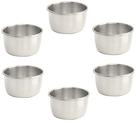 CIYODO 6pièces Bols à Sauce Acier Inoxydable Coupelles à Trempette Rondes Pour Apéritifs Assaisonnement Et Condiments Adaptés Pour Restaurants Et Usage Domestique