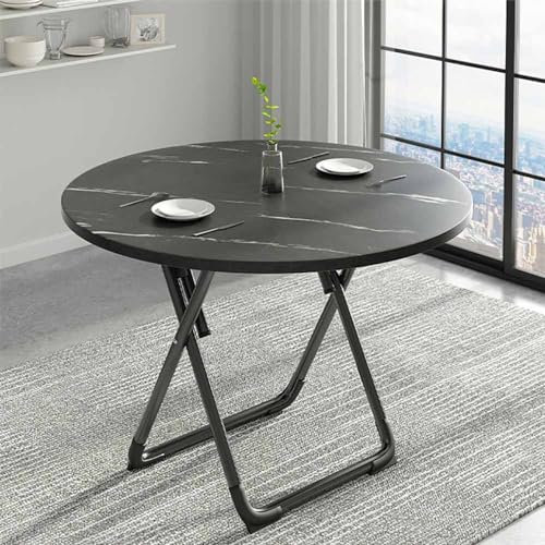 ZYBOWAYL Klapptisch Balkontisch Beistelltisch Klappbarer φ60/70/80cm Rund Couchtisch Tragbare Gartentisch Kleiner Esstisch Multifunktion Sofatisch für Wohnzimmer Terrasse Küchen(Color:A,Size:70x70x72c