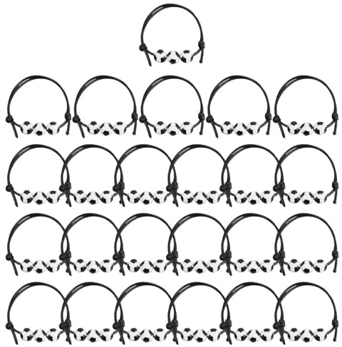 EHDWXVZM Pulseras de Fútbol y Deportivas - 24 Piezas Ajustables, Tejidas, para Niños y Amistad