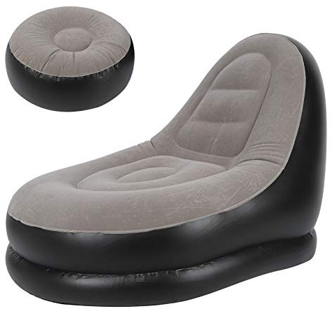 Jwthee Aufblasbarer Stuhl, aufblasbarer Sofastuhl mit Fußhocker, Luftsofa, aufblasbare Couch, klappbares Luftsofa, aufblasbarer Liegestuhl für drinnen und draußen