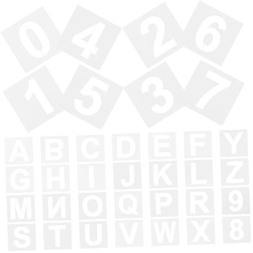 DIYEAH 36stücke Schablonen Für Haushalt Wiederverwendbare Kunststoffschablonen Multifunktions-buchstabenschablonen Abwaschbare Sprühschablonen DIY-druckschablonen Für Täglichen Gebrauch