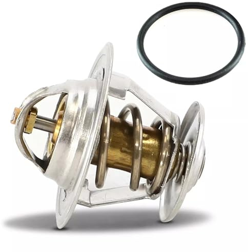 Bohaner termostat kylmedel 87 °C kylvattentermostat med tätning 044121113 för VW Golf IV halvkombi (1J1) PASSAT B5 B6 A.u/D-i 100 80 A4 SEAT SKODA 1.6 1.9 2.0 TDI