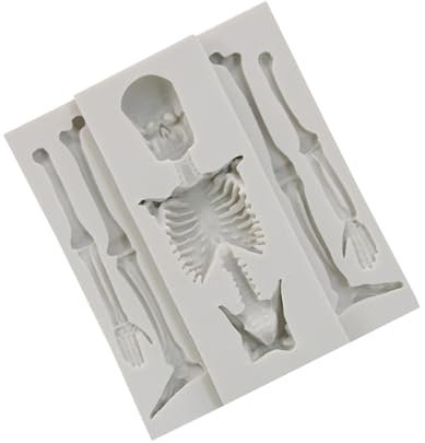 Pavsicgn Totenkopf-Harzform, Totenkopf-Schokoladenform | Halloween Backformen Totenkopf Skelett Fondantformen | Sichere Halloween-Totenkopf-Kuchenformen, Pralinenform für Mousse, Gelee, Eiswürfel