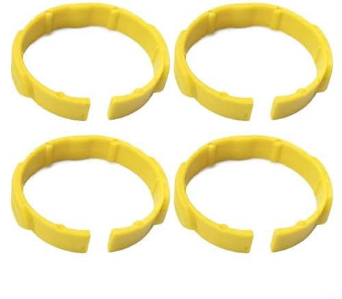 EpheyFIF 4-Pack Compatible Elbow Clamp for Karcher Vacuum Cleaners NT20 30 WD1 WD2 WD3 WD4 - Replacement Part 2.863-012.0(Yellow)