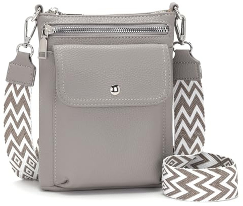 Atgbiem Pochette Telephone Portable Petit Sac Bandoulière Femme Gris Sacoche Sac a Main Femme Banane