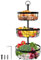 Yiomxhi Cesta de Frutas de 3 Niveles, Canasta de Frutas Metal para Encimera de Cocina, Fruteros Estante de Almacenamiento Moderno para Pan Verduras Bocadillos, Negro