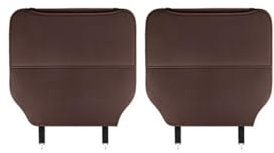 TVVXIO 2 Stücke Autositz Rückenlehnenschutz für Mercedes CLA(C118) GLB 2020-2023 2024, PU Leder Auto Rücksitzschoner Anti-Kick Matte Organizer Sitzschutz ZubehöR,C Brown
