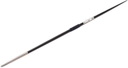 SCHWARZTRAUBER Wettkampfspeer - 400g - Leichtathletik - Aluminium - Zigarrenspitze aus Edelstahl - Schwarz - WA DLV Zulassung