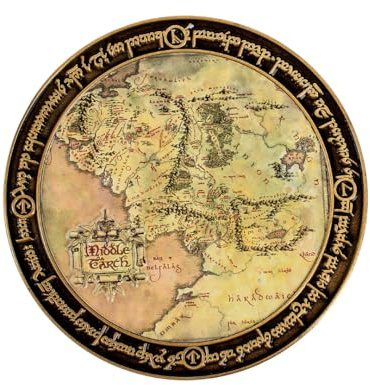 Herr der Ringe Sammlermünze - Mittelerde-Karte Deluxe-Prägung - HDR LOTR Fanartikel Sammlerstück - Geschenke für Herren Damen Erwachsene Fans