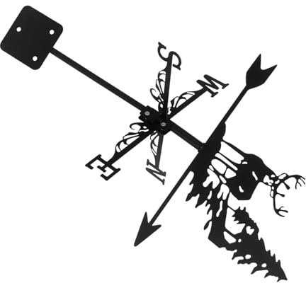 Toddmomy Decoraciones De Techo Veleta Metálica Forma De Ciervo para Jardín Veleta Decorativa para Patio Indicador De Dirección del Viento Molino De Viento Exterior Buena Dirección para Deco