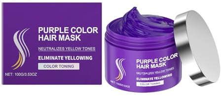 Máscara Capilar Púrpura Con Keratina - Tónico Violeta Para Cabello Rubio, Ceniza O Decolorado - Reparación Intensa Y Nutrición Profunda Para Cabello Dañado, Seco O Con Decoloración Hair Mask