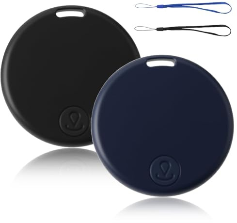 2 pcs Traceur GPS Bluetooth 5.2 Localisateur Intelligent pour Clés, Portefeuilles, Sacs, Valises Alarme Sonore Puissante, Batterie Remplaçable, Portée 15m, Compatible iOS Android avec App Gratuite