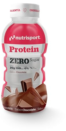 NUTRISPORT Protein Zero Integratori Sportivi, Proteine per Massa Muscolare, Frullati di Proteine del Latte, Frullati per Perdita di Peso, Proteine per la Palestra, 12 x 330 ml (330 ml, Cioccolato)