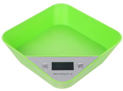 CONGARTENO Bilancia da Cucina Digitale Ciotola Verde Bilancia Alimentare Precisa in Grammi Capacità Elevata per Cottura e Preparazione Facile da Trasportare e Riporre