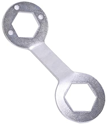 Jelquix Chiave Inglese per Rondella Pratica Chiave Inglese a Doppia estremità da 5 Mm in Acciaio Legato Al Cromo Vanadio per lo Smontaggio della Lavatrice (SILVER)