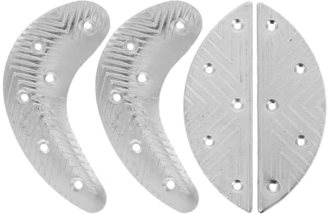 CONGARTENO 2 Paires de Plaques Métalliques en Fer Argenté pour Réparation de Talons de Chaussures et Bottes, Semelles Résistantes et Polyvalentes pour Divers Environnements