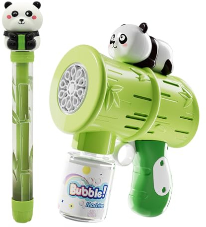 Panda Blower Device - söt tvådelad barn automatisk bubbelmaskin, stressavlastande avslappningsleksak för ungdomar | Utomhus gräsmatta möten bad varm säsong pedagogisk ku