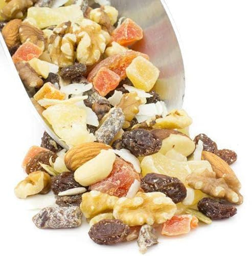 Palm Beach Trail Mix by Country Life - Tropical Fruit Nut Mix - Pineapple Papaya Dates Almonds Cashews Coconut - Healthy Snack - 10 oz, 5 lb & 25 lb Bulk (5 LB)