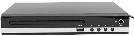 OPPWONG Lecteur DVD pour TV Toutes Régions, Lecteur CD DVD HD 1080P avec Lecture USB et Télécommande, de Disque Multimédia Home Cinéma avec Entrée Micro, Idéal pour Le karaoké (Prise UE)
