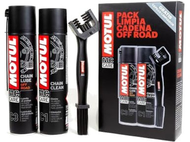 MOTUL + LAMPA KIT PULISCI E LUBRIFICA CATENE Chain Clean C1+C3 Chain Lube OFF Road + SPAZZOLA