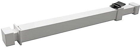 Ideal Security Barra di sicurezza per finestre BK112W con serratura a prova di bambino, regolabile, bianca, confezione da 1