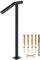 VEVOR Round Type Metal Handrail Step Handrail 2 Steps Handrails for Outdoor Steps Handrails 18L x 38H Inch Steps Stair Railing for Steps with One Bolt Down Post