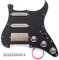 Alnicov Loaded Prewired Pickguard Set SSH Alnico V Single Coil Humbucker Tonabnehmer, für Fender Strat ST E-Gitarrenersatz, Schwarz