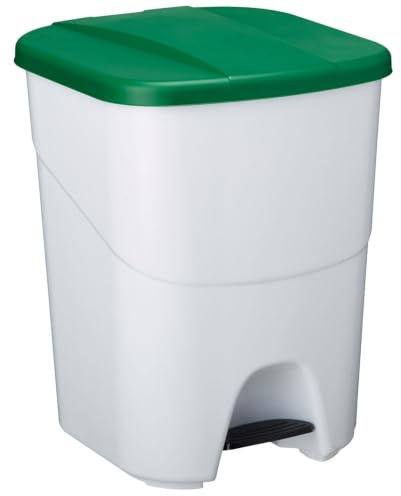 ROSSIGNOL Poubelle de tri 40L, Poubelle à pédale, Poubelle pour le tri sélectif, Corps séparable en 2 parties ECOTRI