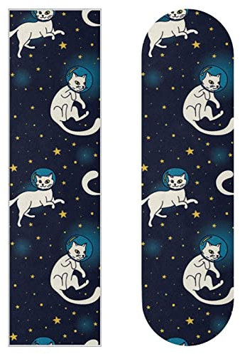Cosmic Cat-Astronauts Skateboard-Griptape, Schleifpapier, Longboard, Aufkleber, Scooter, Deck, Sandpapier, 2 Stück