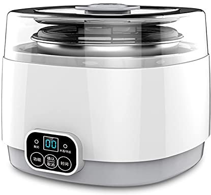 Yogurt Maker,Máquina eléctrica de Yogur Inicio Totalmente automático Multifuncional Hecho en casa Pequeño Vino de arroz Natto Fermentación Tres en uno (Color: Sin Taza)