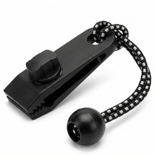 QWORK® 10 Set Clip per Telo e Ganci per Tende e Corde Elastiche con Sfera per Fissaggio di Teloni, Tende da Sole, Tettoie, Campeggio