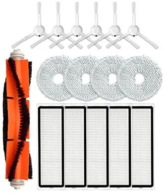 LICHIFIT 1 Main Brush + 6 Side Brushes + 5 Filters + 4 Wipes Replacement Parts for Dreame Bot L10s Sweeper Accessories Set