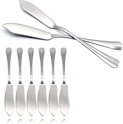BESCH 6 Fischschaufeln aus Edelstahl, 21 x 2,2 cm (Fischschaufel)