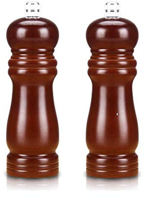 Molino de coctelera de pimienta, molinillo de sal, juego de 2 uds. Molino de molinillo de pimienta de sal, molinillo de sal de molinillo de pimienta de madera profesional, molinillo de especias
