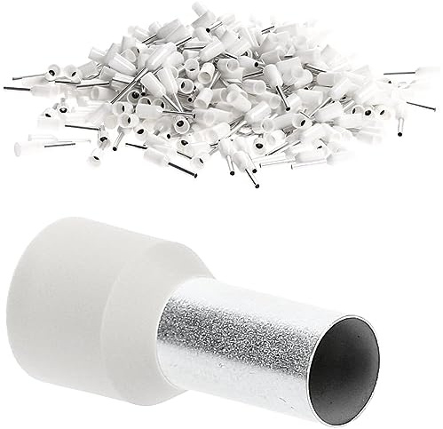 500 stycken Kalitec AE0510WS trådhylsor isolerade 0,5 mm² 10 mm lång vit I Made in Germany I Industrikvalitet