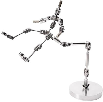BAIYITONGDA DIY Stop-Motion-Armaturen-Kit, fertiges artikuliertes humanoides Skelett für Stop-Motion-Projekte, Anker-Rigging-System für Stop-Motion-Animationen,15cm