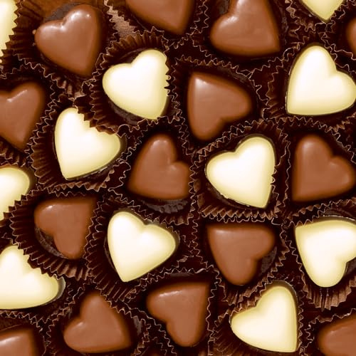 20 Servietten Schokoladen-Herzen Liebe 24cm