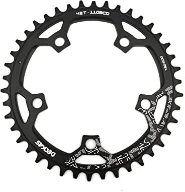WANGZEYU Kettenblatt 110/5. BCD 110BCD. Rennrad schmaler Breitkennring 3 6T-58T. Fahrradkettenrad FahrradkettenbläTter (Color : 42T)