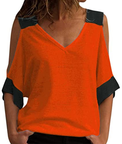 NNGOTD Summer Vest Tops Women UK Women's Chiffon Blouse Casual Boho Floral Print V Neck Long Sleeve Stylish Tops Loose Blouses Shirts Long Black Tops for Women UK Tshirts (Red, XXXXL)