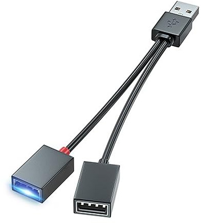 Mllepjdh 2 in 1 USB Power Cord Splitter for USB Fans Mice Drives for USB Lights Mice Data Transfer USB Extenders USB Power Cord