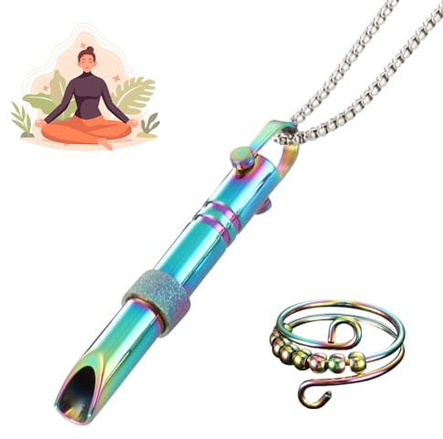 Spermouy Collier respiratoire sans fumée, aide au sevrage Acier inoxydable