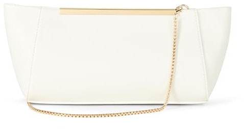 The Drop Harlei Framed Clutch, Knochen, One Size