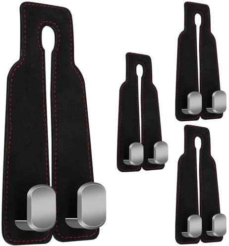 4Pcs Car Hooks for Headrest Autositzhaken für Kopfstütze, autositz haken für Auto taschenhalter auto, kopfstützenhalterung auto haken, kopfstützen haken auto haken kopfstütze, auto kleiderbügel