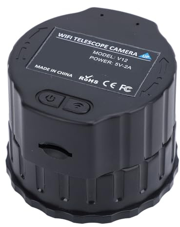 WiFi-Teleskop-Okularkamera, 4 MP Elektronische Okularkamera, 2K-Videoaufzeichnung, Teleskop-Zubehör für Optische 30-mm-50-mm-Teleskope und Mikroskope (Black)