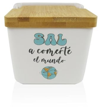 Versa Salero con Tapa Cerámica Dolomita 12,2 x 11,5 x 12,2 cm